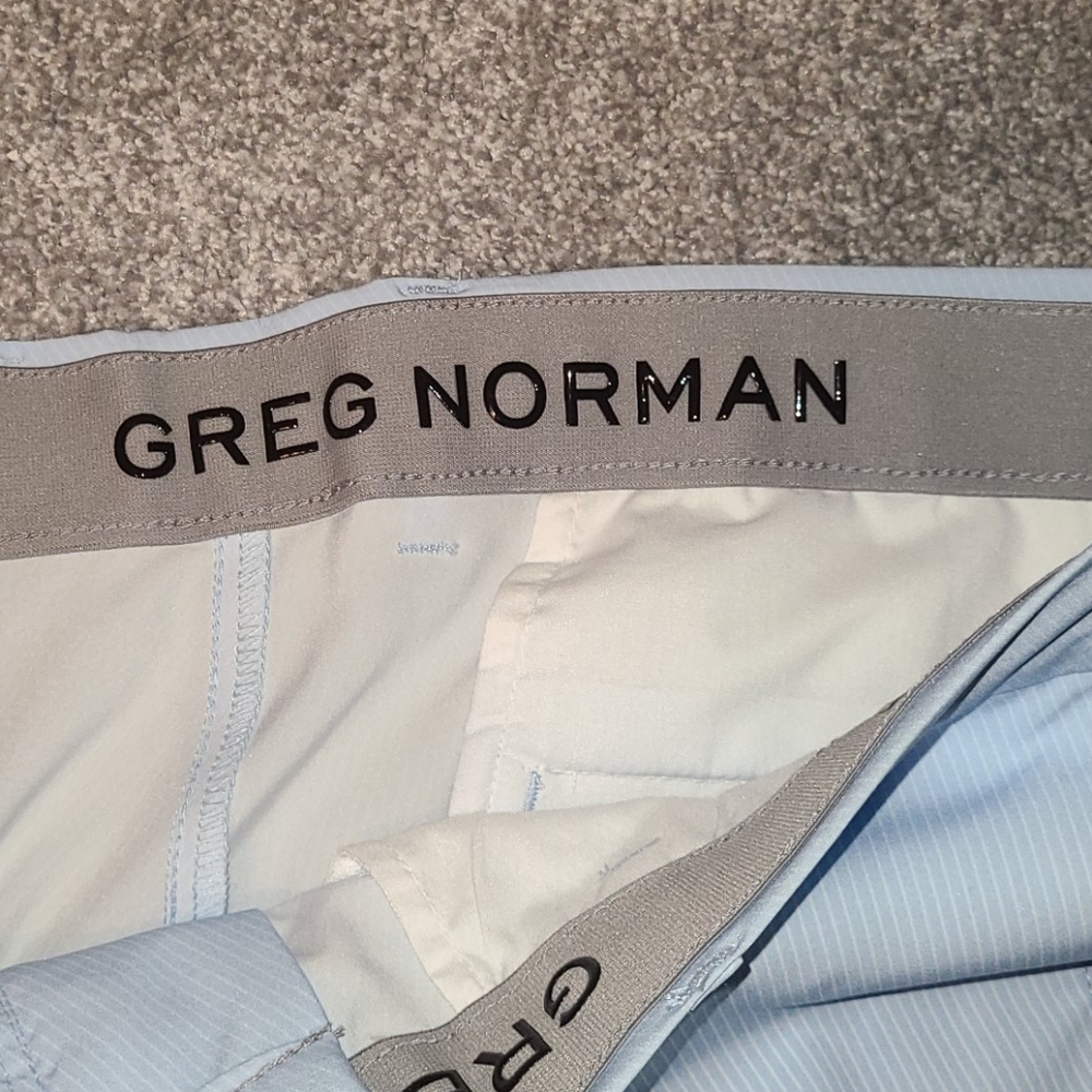 Greg Norman striped pale spring blue shorts - Picture 11 of 12